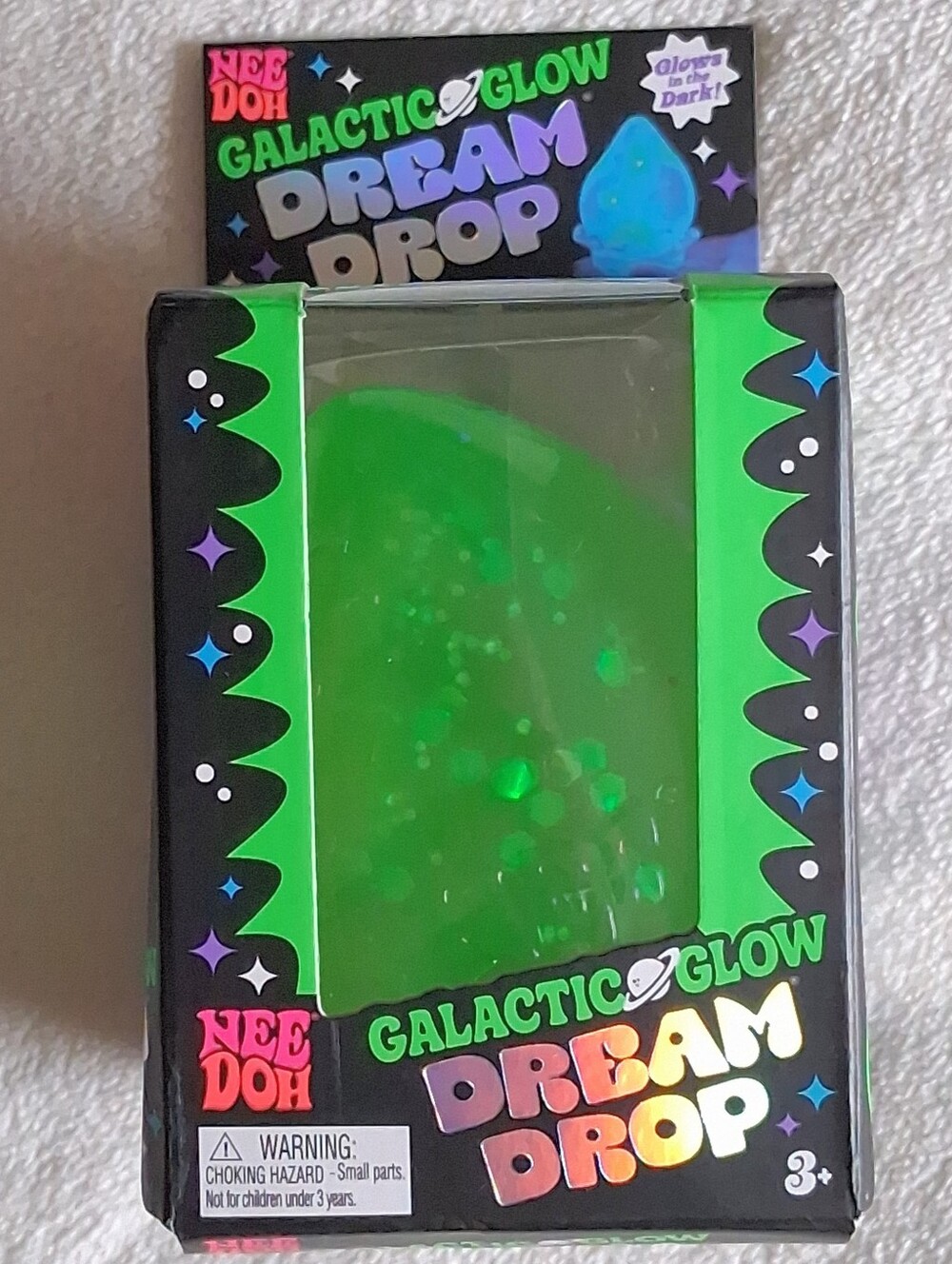 NEE DOH Galactic Glow Dream Drop W Stand. In Rare/sought After Color GREEN